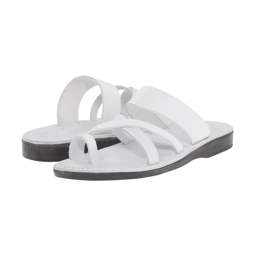 The Good Shepherd - Leather Toe Loop Sandal | White