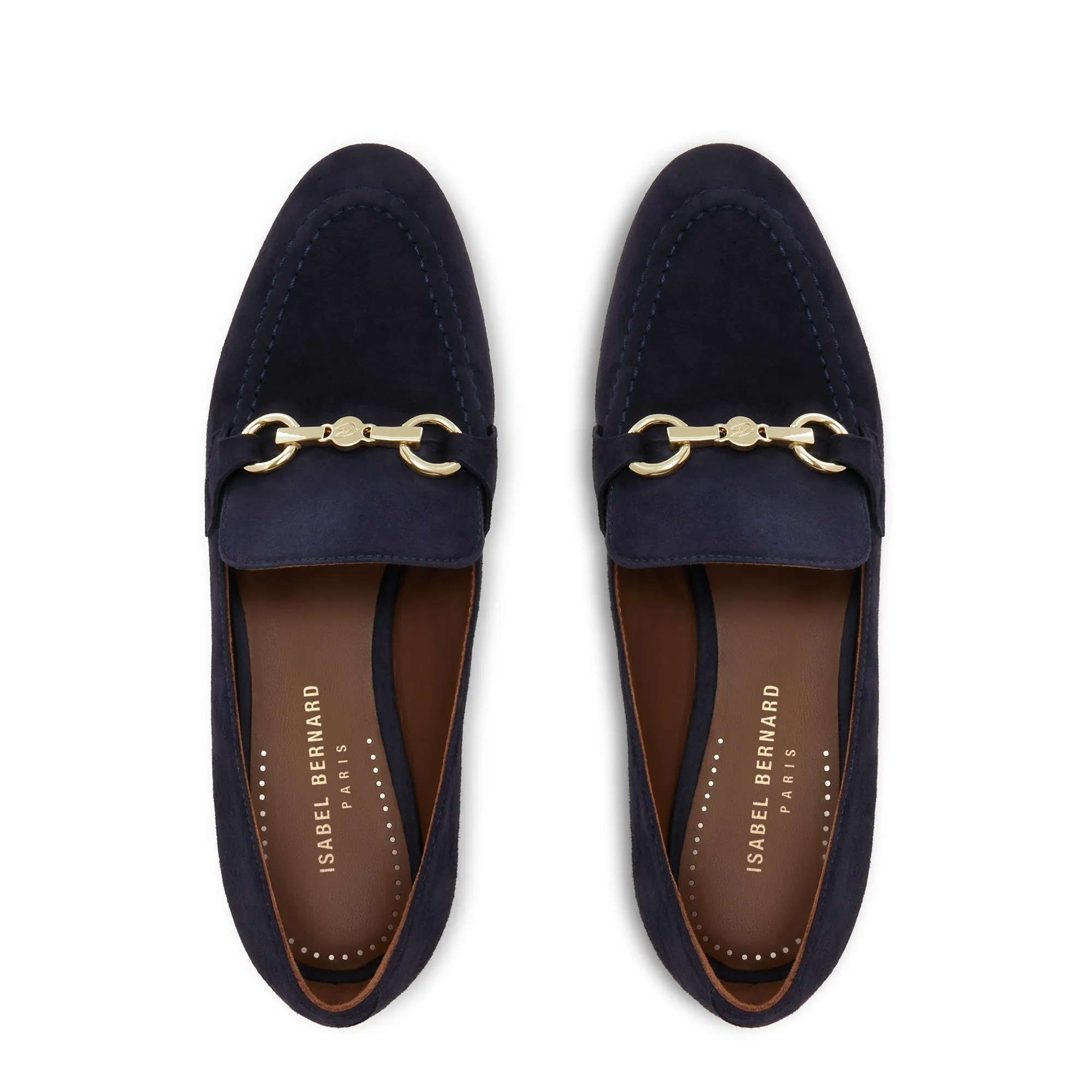 Vendôme Fleur blue suede loafers