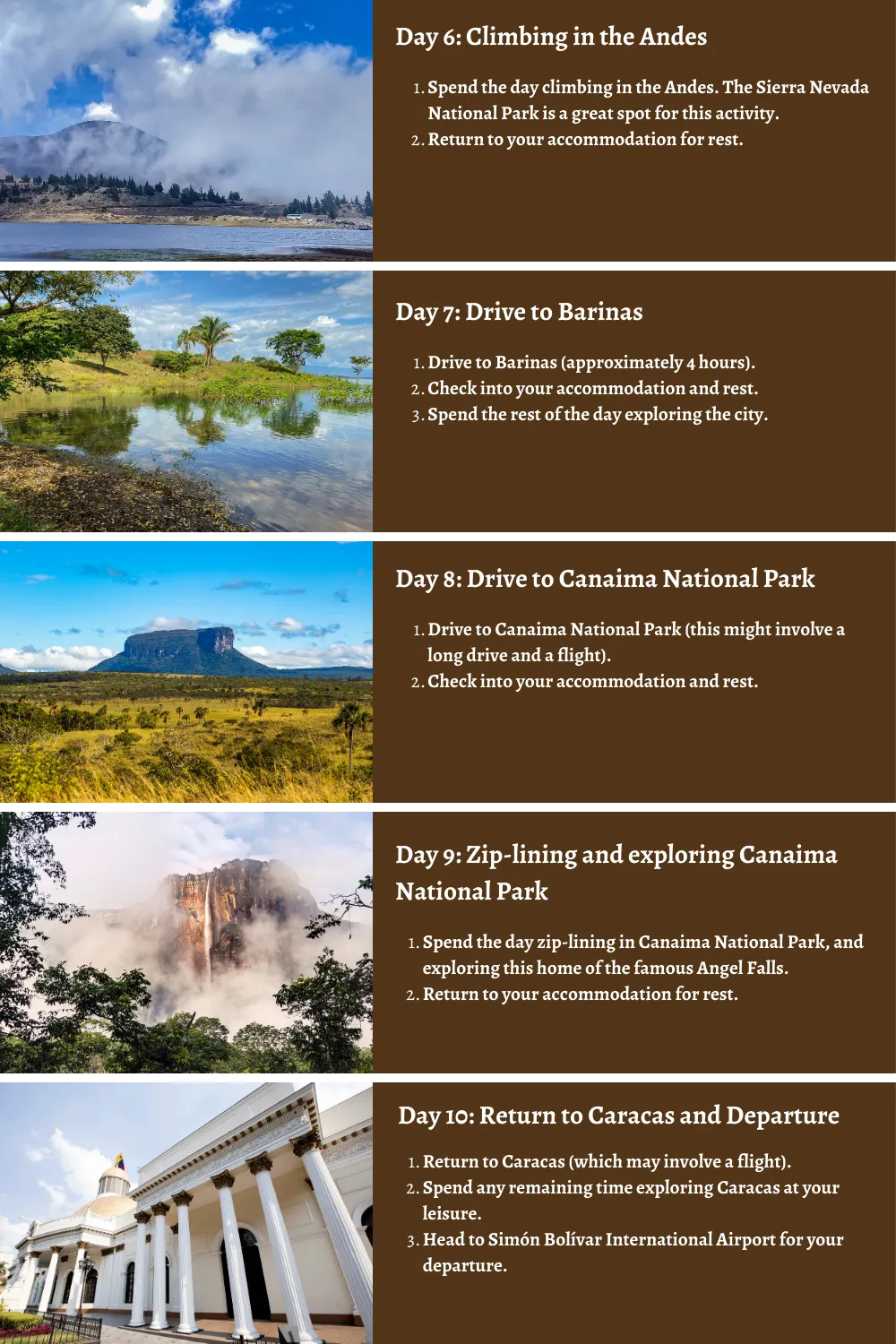 Venezuela - From Caribbean Shores to Andean Peaks: A 10 Day Itinerary to Camping, Surfing, Climbing, Hiking, and Zip-Lining