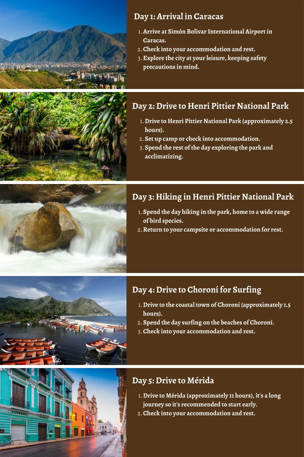 Venezuela - From Caribbean Shores to Andean Peaks: A 10 Day Itinerary to Camping, Surfing, Climbing, Hiking, and Zip-Lining
