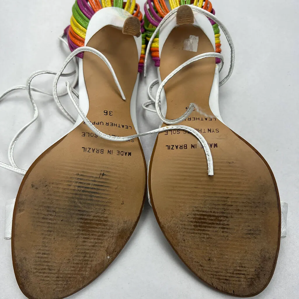 Vincenza High Heel Rainbow Trim Sandals 36