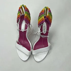 Vincenza High Heel Rainbow Trim Sandals 36