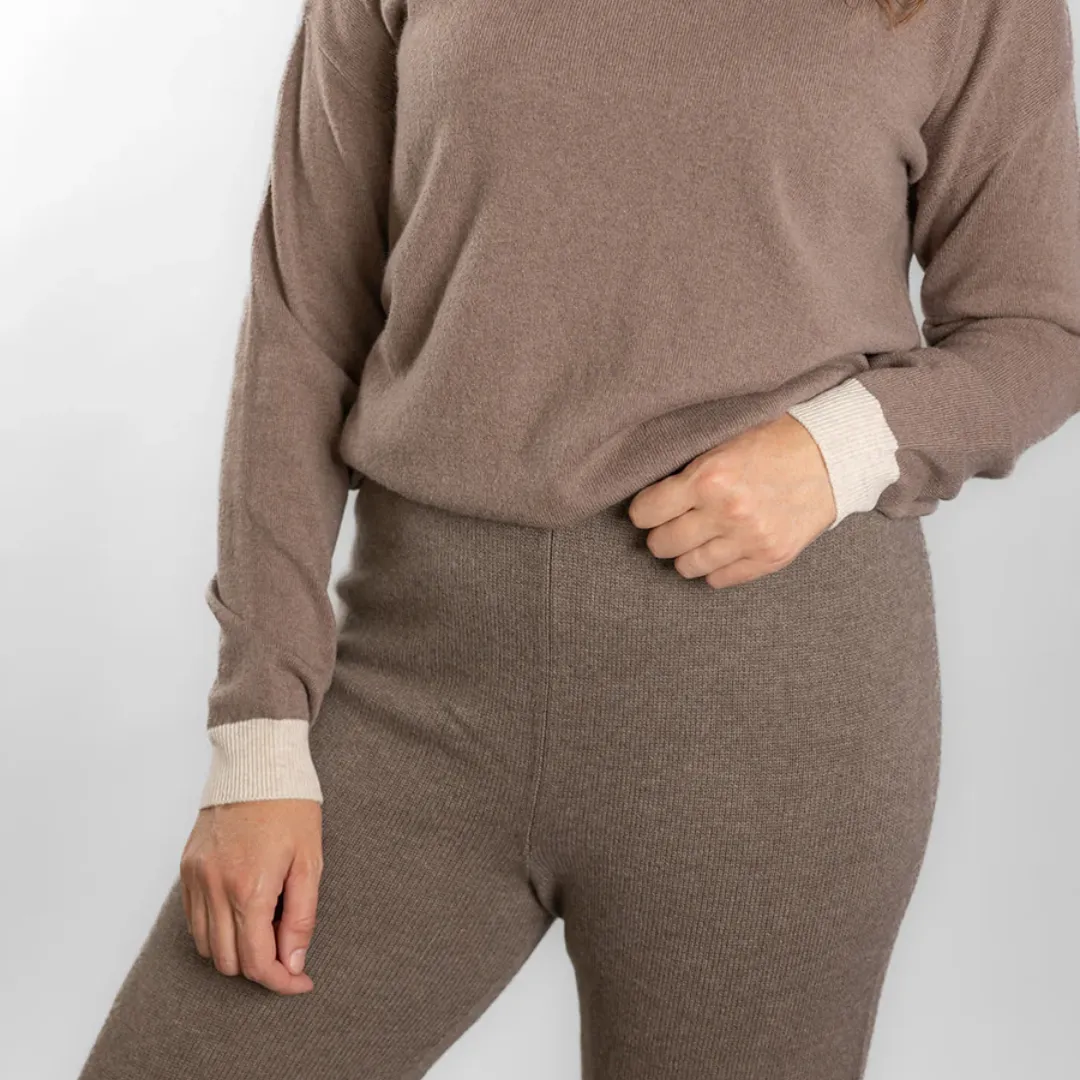 Wide Leg Pant / Brown