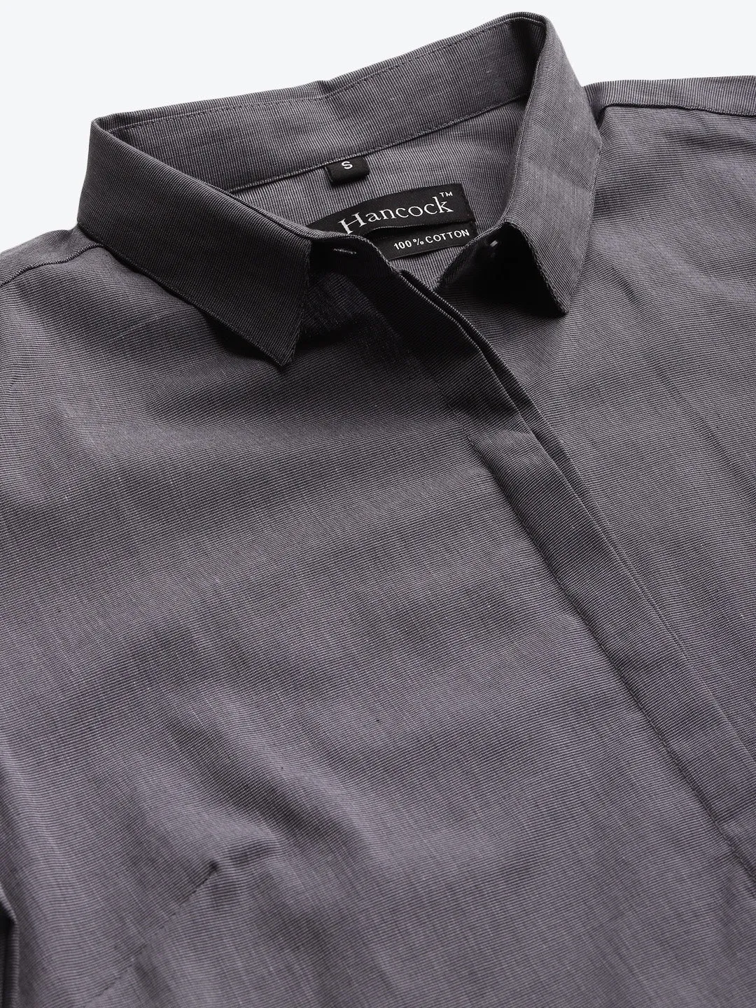 Women Grey Solids Pure Cotton Slim Fit Formal Shirt