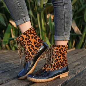 Women'S Autumn And Winter Fashion Warm Casual Leather Boots