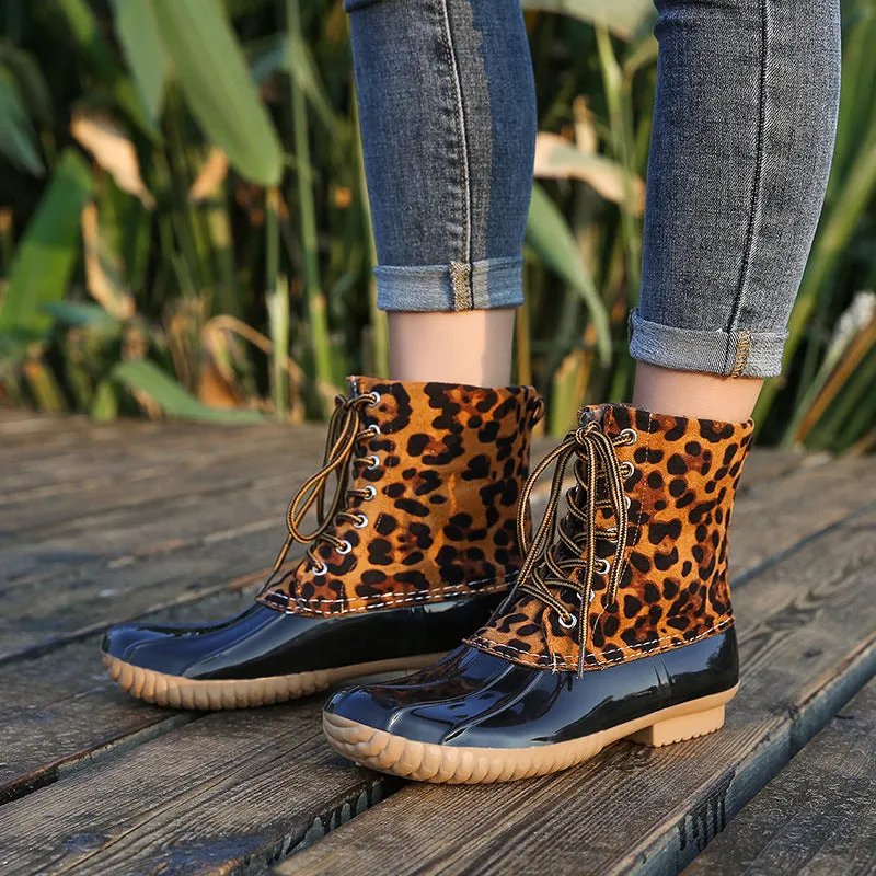 Women'S Autumn And Winter Fashion Warm Casual Leather Boots