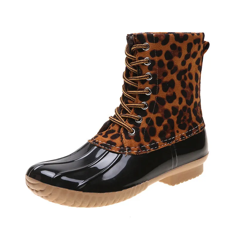 Women'S Autumn And Winter Fashion Warm Casual Leather Boots