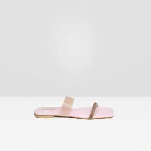 WOMENS PEACH FLAT CASUAL CHAPPALS