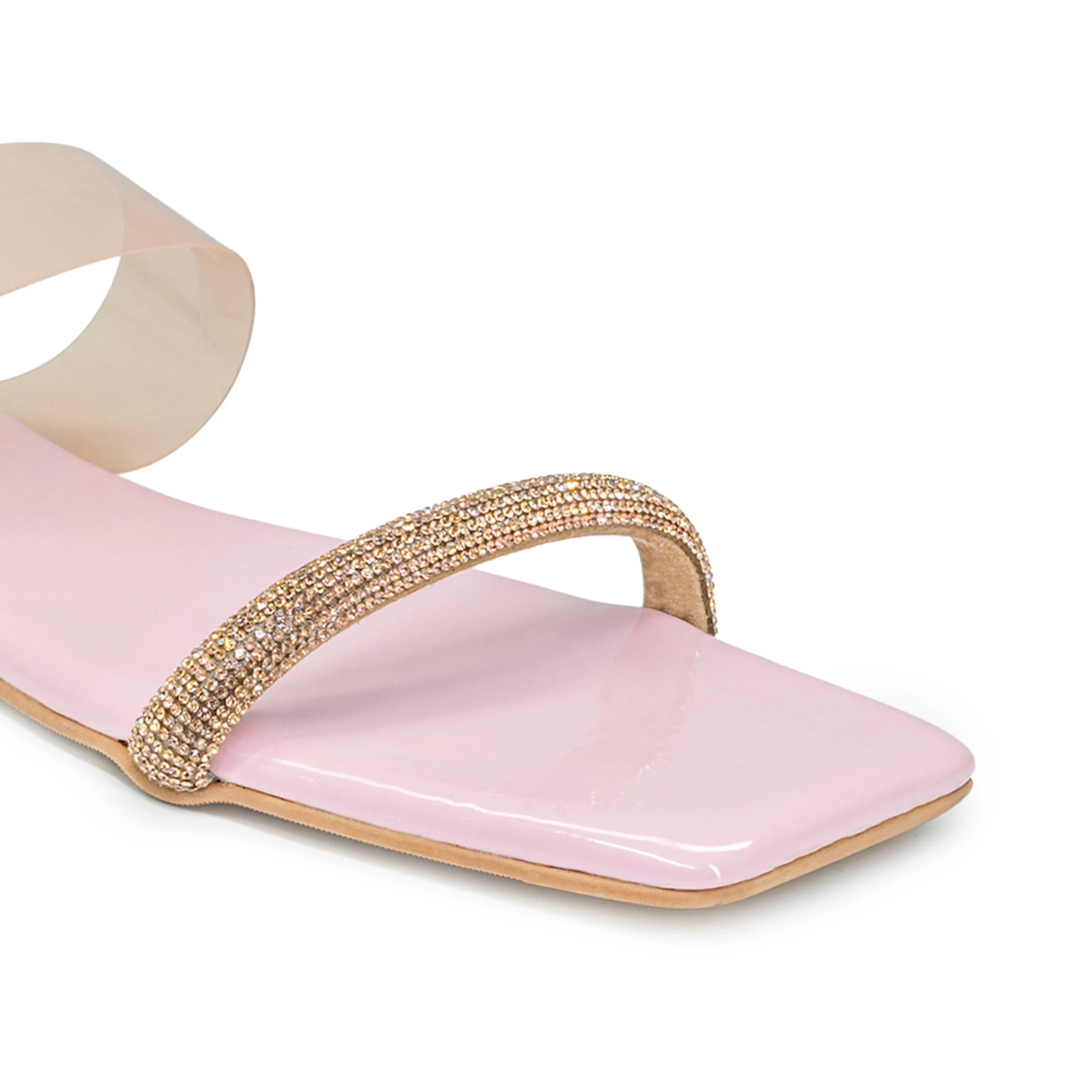 WOMENS PEACH FLAT CASUAL CHAPPALS