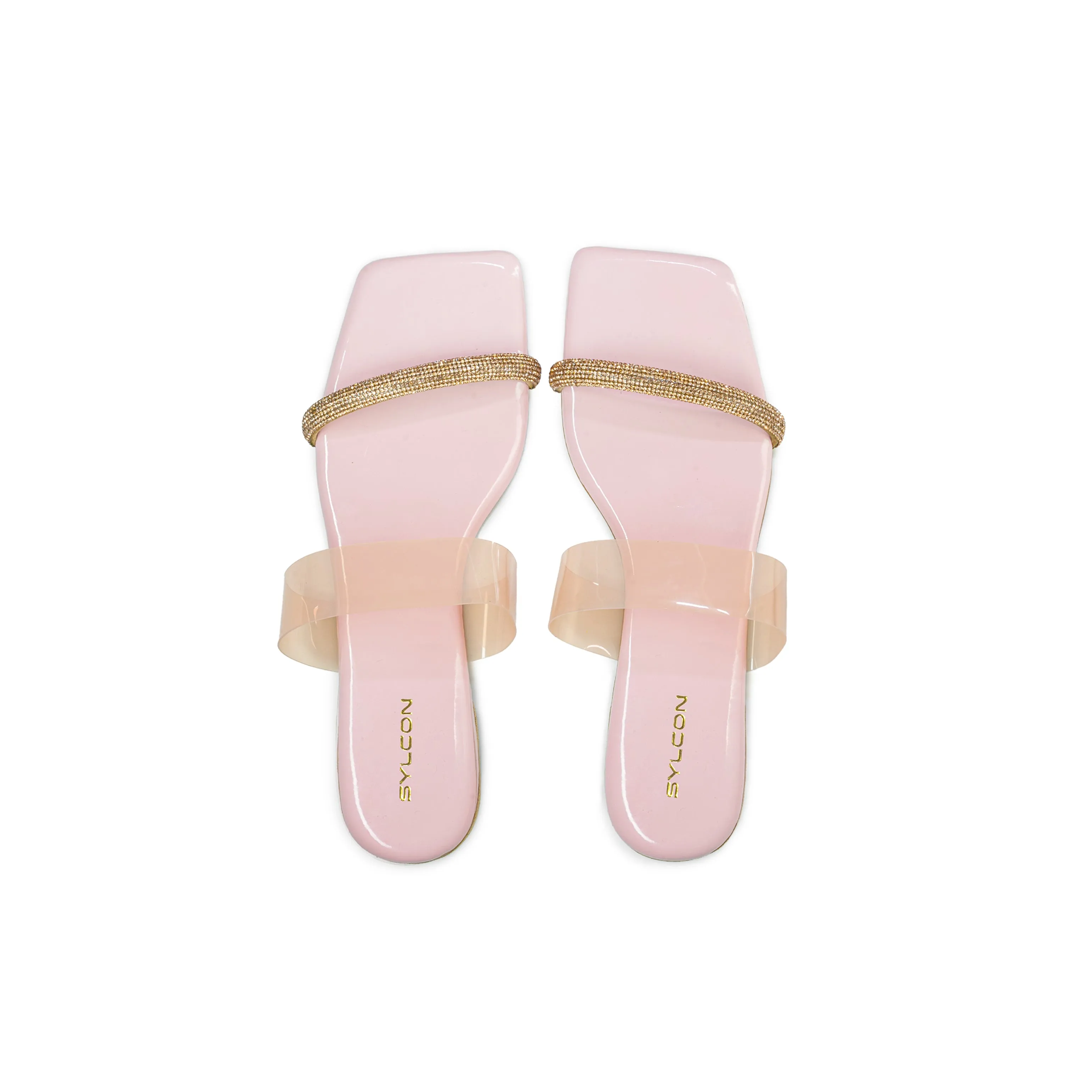 WOMENS PEACH FLAT CASUAL CHAPPALS