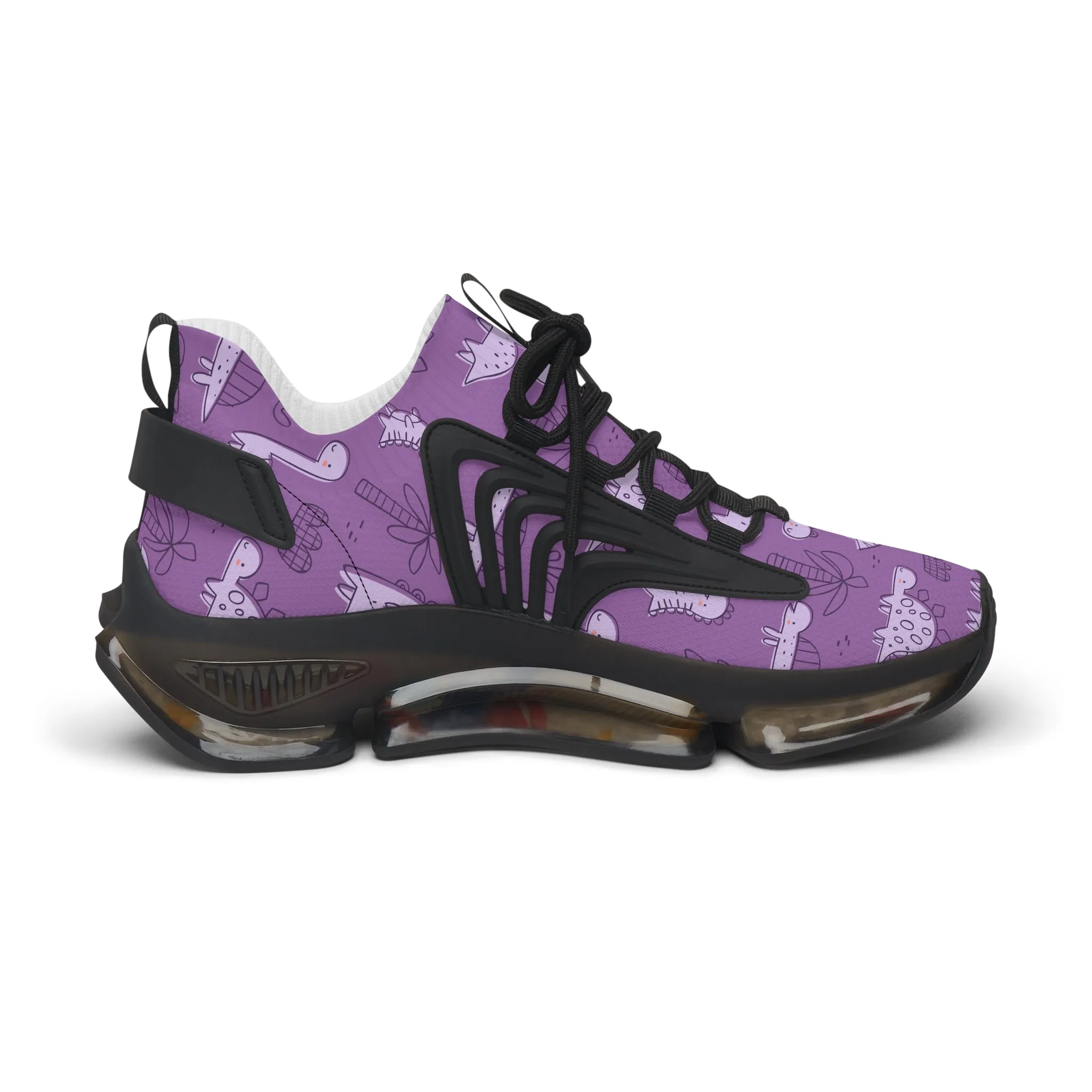 Women’s Purple Dinosaur Mesh Sneakers - Lightweight & Comfortable Athletic Footwear